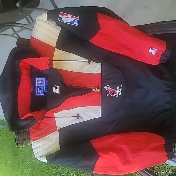 NBA Miami Heat VINTAGE ANORAK STARTER JACKET/Brand NBA Runs big - Picture 3 of 13